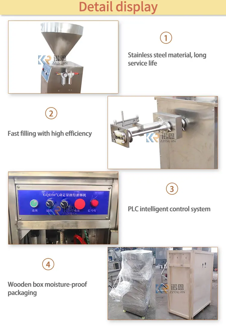 Sausage Make Machine Fully Automated Sausage Twisting Filler Stuffer Electric Sausage Filler