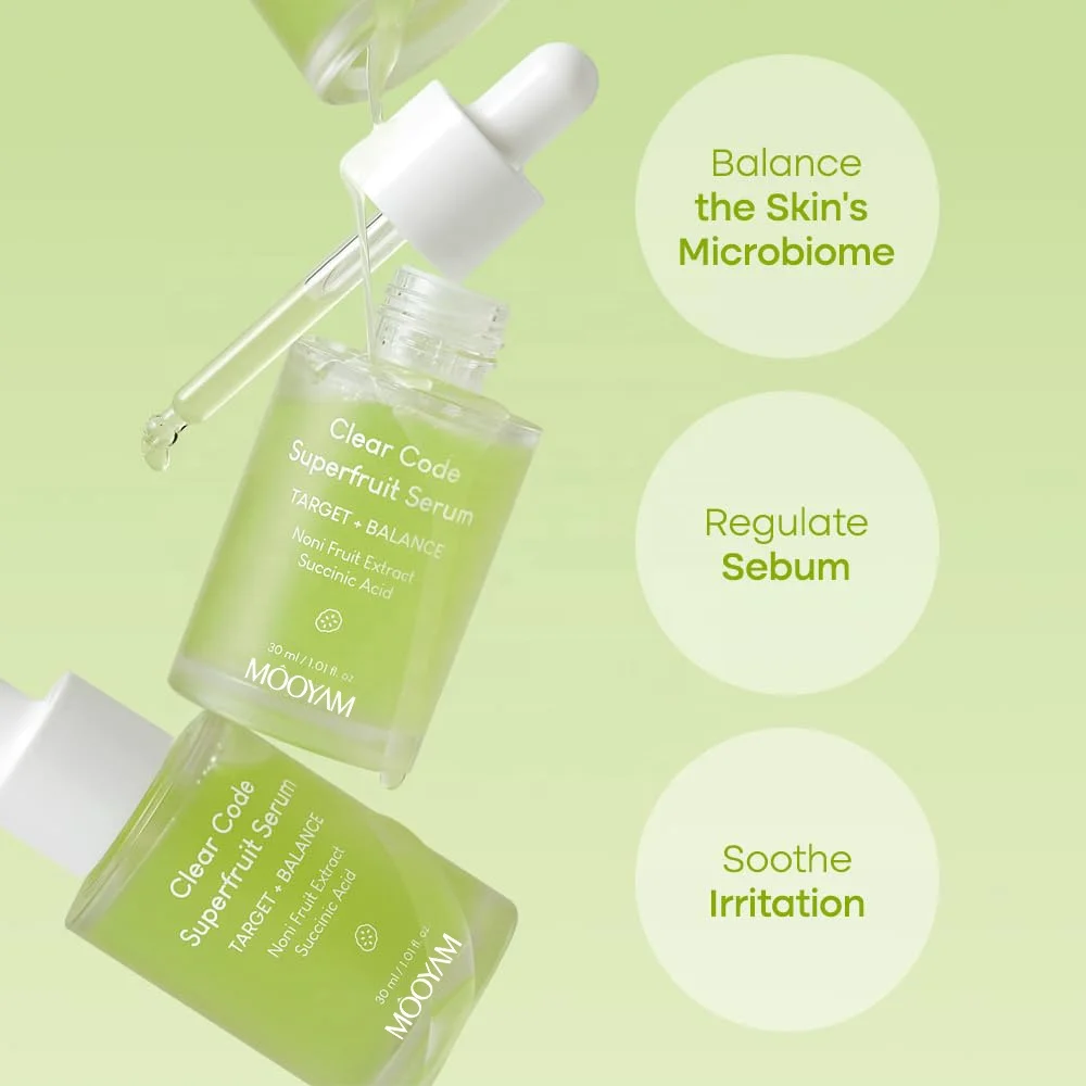 Private Label 30ml Face Superfruit Serum Clarifying Solution Repairing Acne Prone Skin Korean Skin Care Facial Serum