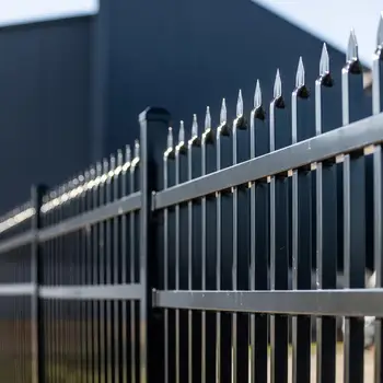 Quality Outdoor Decorative Steel Bar Tubular Picket Fence Black Spear Top Tubular Steel Fence for Backyard Metal Decoration