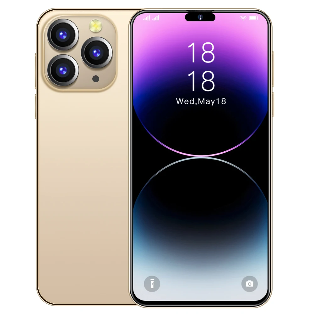 スマートフォン本体 充電器付き　I14 Pro Max i14 Pro Max Smartphone 16GB+1TB 7.3