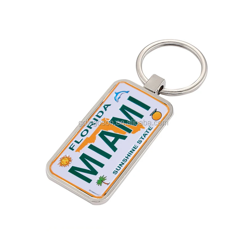 Hot Selling License Plate Keychains Custom Made Keychain Blank License Plate Rectangle Keychain Blank