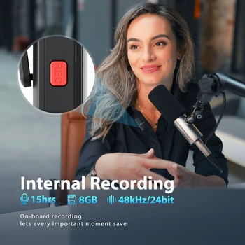 BOYA BOYAMIC Professional Wireless Lavalier Lapel Microphone for iPhone Android Camera Youtube Streaming Record Interview Vlogs detail image
