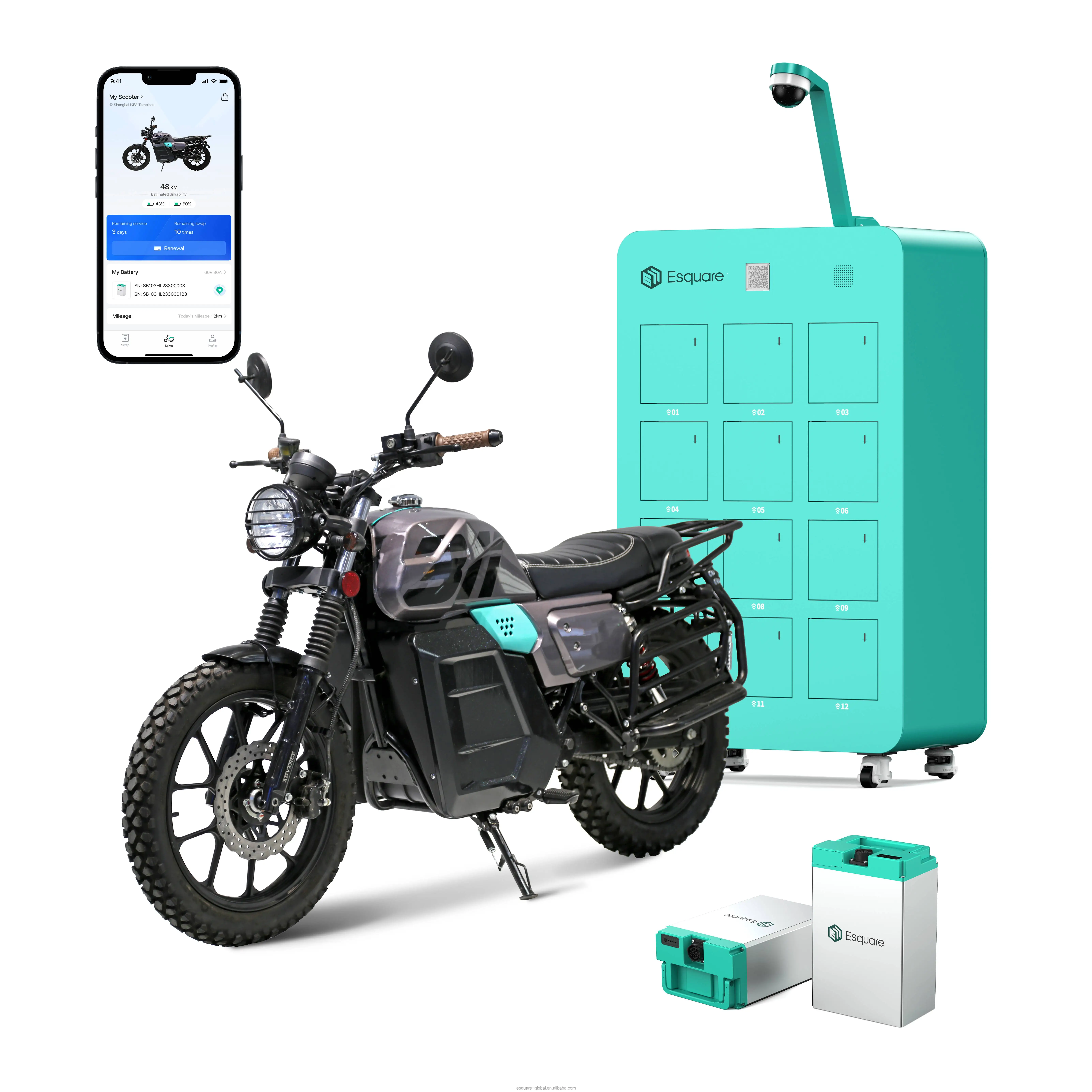 Last Mile Delivery Battery Swapping Station Swappable Battery Electric