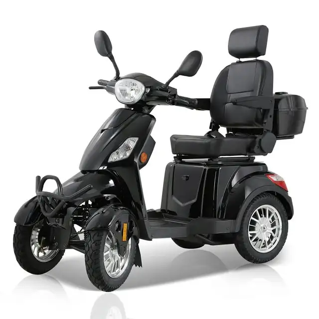 US/EU warehouse Motorized Scooter Double Seat Heavy Duty 4 Wheel Electric Mobility Scooter for Elderly and Seniors mobility bike