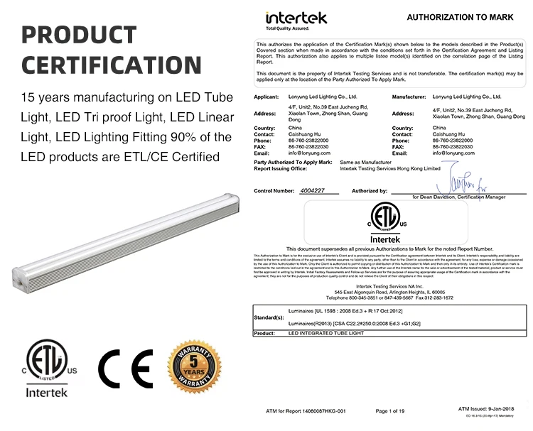 Industrial Linkable Aluminum 2Ft 4Ft 8Ft 4500k 5000k Led Linear Shop Lighting Integrated T5 LED Integrated Tube Light