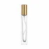 Square bottle with gold lid