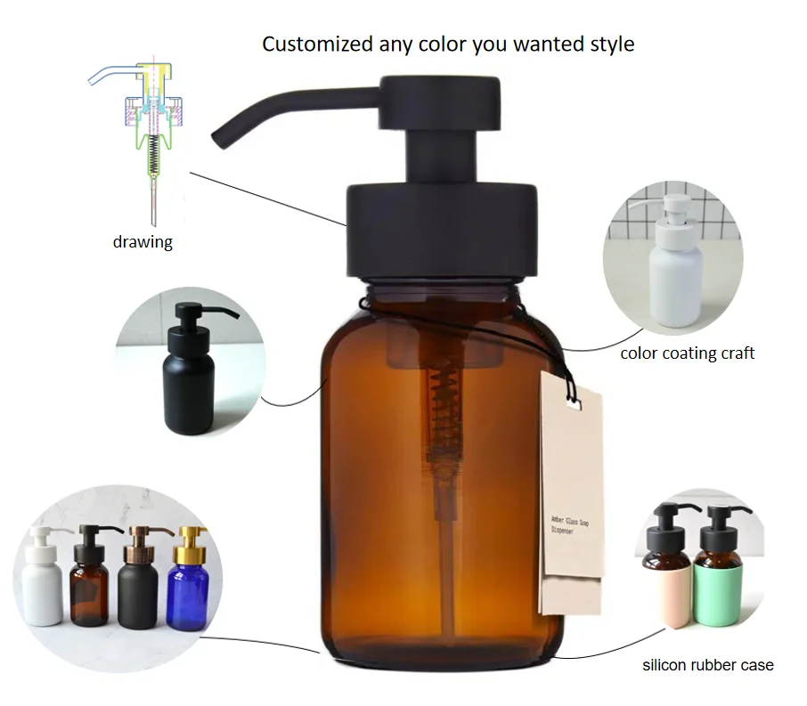 Half Gallon Glass Pump Dispenser Bottle 64ounce Jug With Pump For