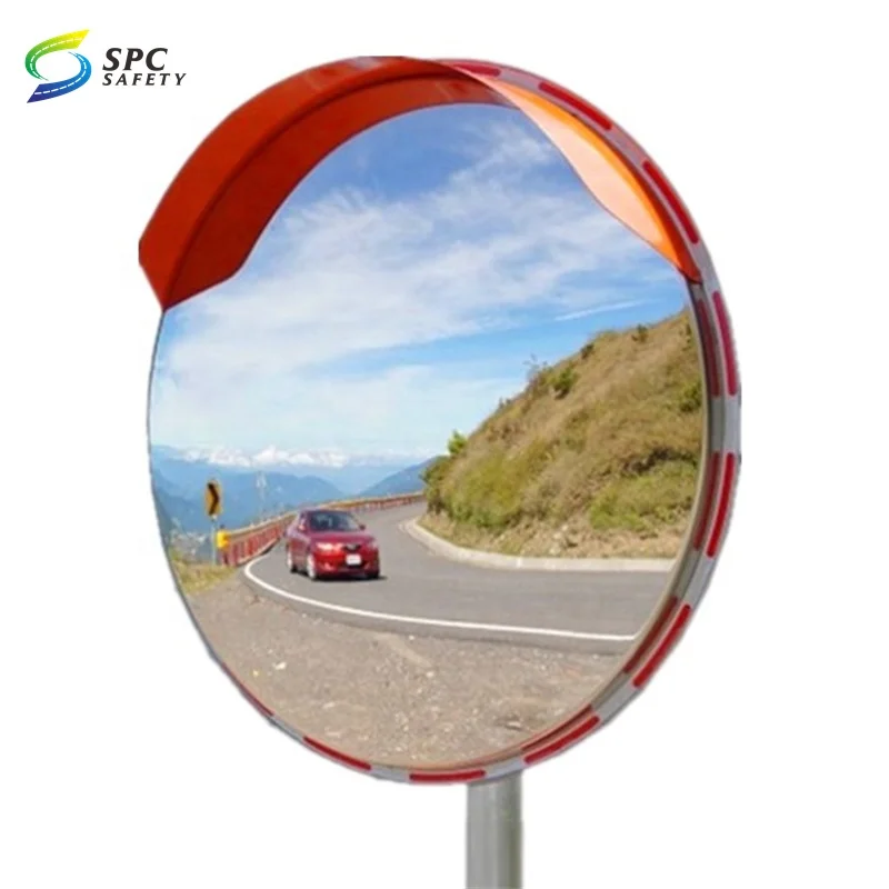 Miroir De Sécurité Convexe Pour Rues, Parking, Circulation – Blanc/rouge/noir – Neuf
