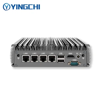 New Micro Firewall Appliance J4125 4x2.5G NIC Ports Support 4G module DDR4 Rs232 fanless Industrial Computer pfSense Firewall PC