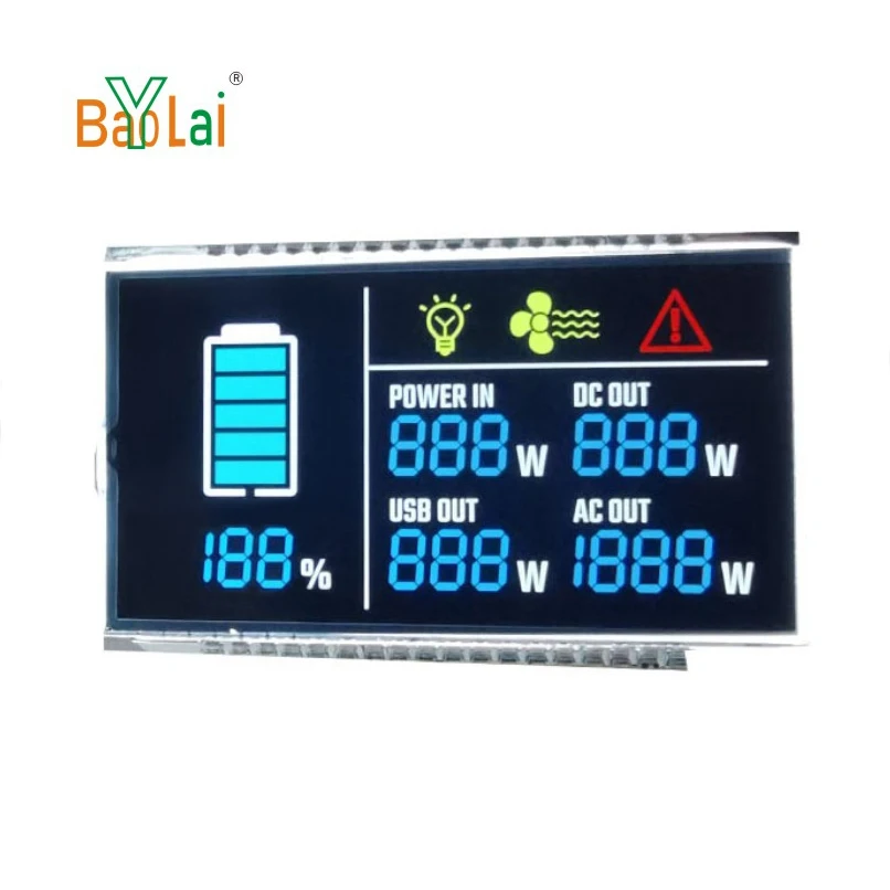 large 7 segment display monochrome LCD segment custom monochrome LCD monochrome lcd display circular