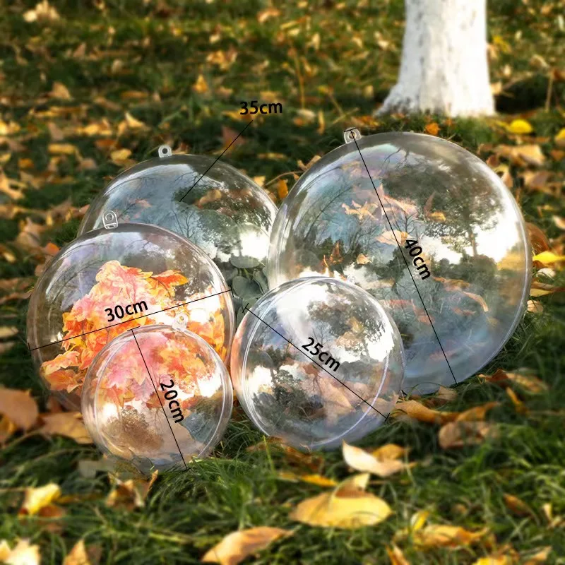 30 Boules De Noël Irisées Transparentes - 4 Tailles (3 à 6 Cm) - Remplissables, Suspendables - Déco Sapin/maison