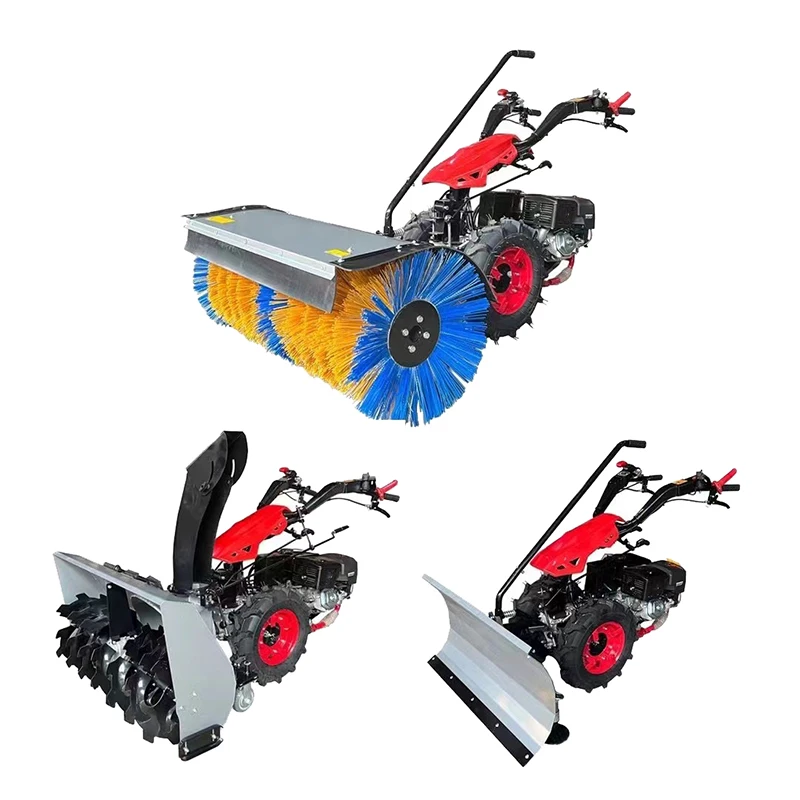 High Efficiency Strong Horsepower for Sidewalk Snow Removal Handheld  Tractor  Snow Blower Mini Snow Sweeper