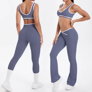 Sports and Fitness Two Piece Set of Yoga Bra Wide Leg Pants High Quality Yoga Bra and Wide Leg Pants