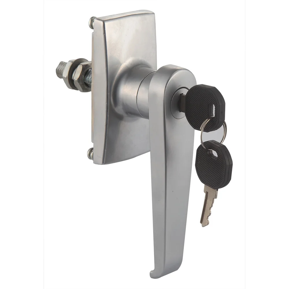Zinc Alloy L-Handle Lock for 3-Point Control Cabinets 2-Key Door Access with Secure Latching System