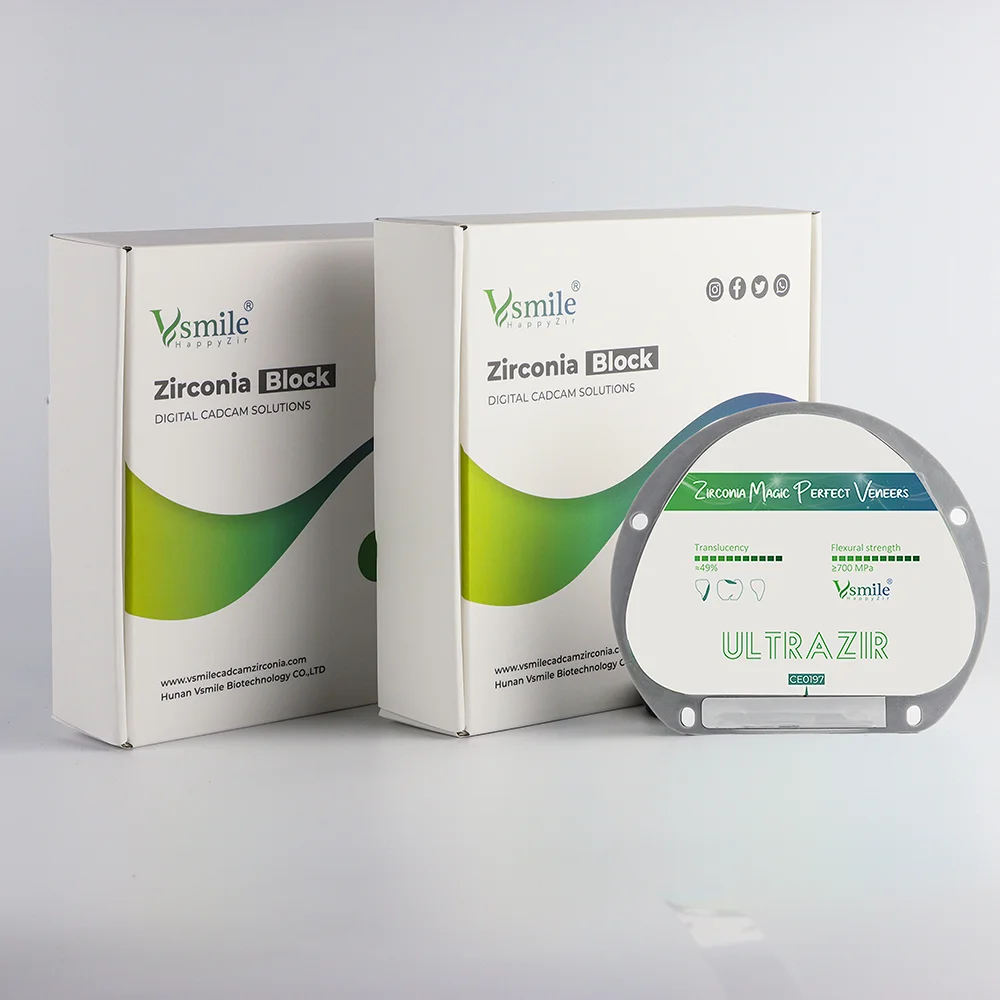 Vsmile HappyZir Multi Layered Zirconia Disc for  Ceramil Motion 2 Dental Consumable Materials D-71 16MM A2 A3