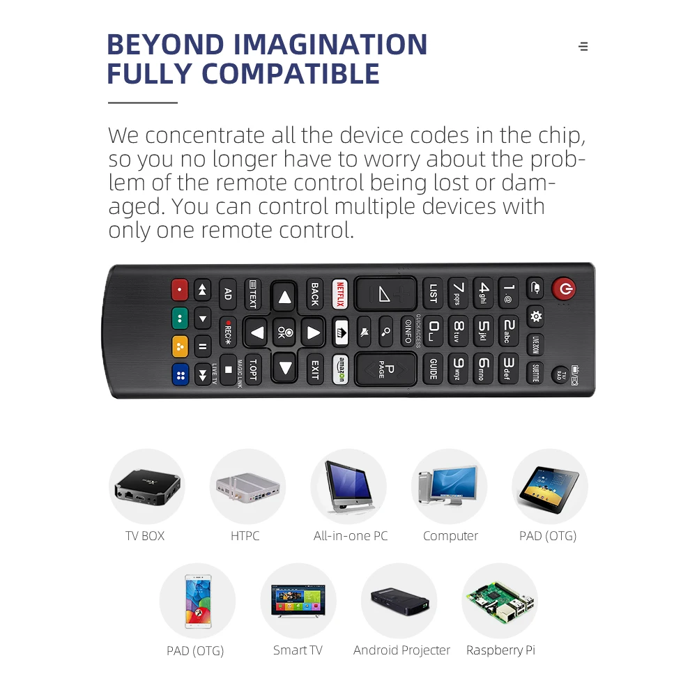 AKB75095307 Universal Remote Control Compatible for All LG TV Remote LED OLED LCD UHD HDTV 3D 4K AKB75095308