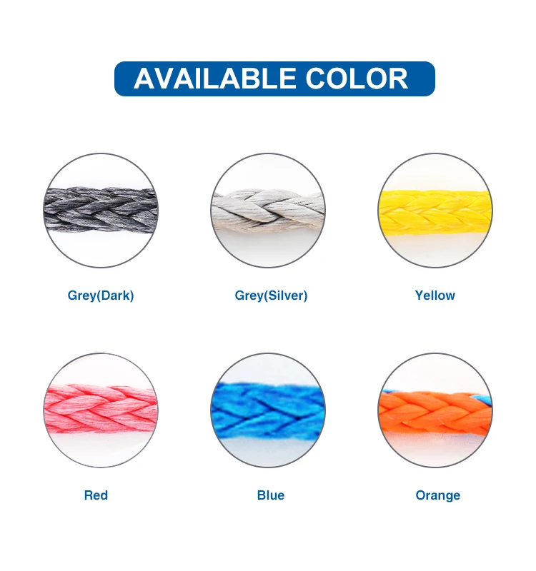 High Strength Synthetic HMPE Rope - Winch & Marine Use