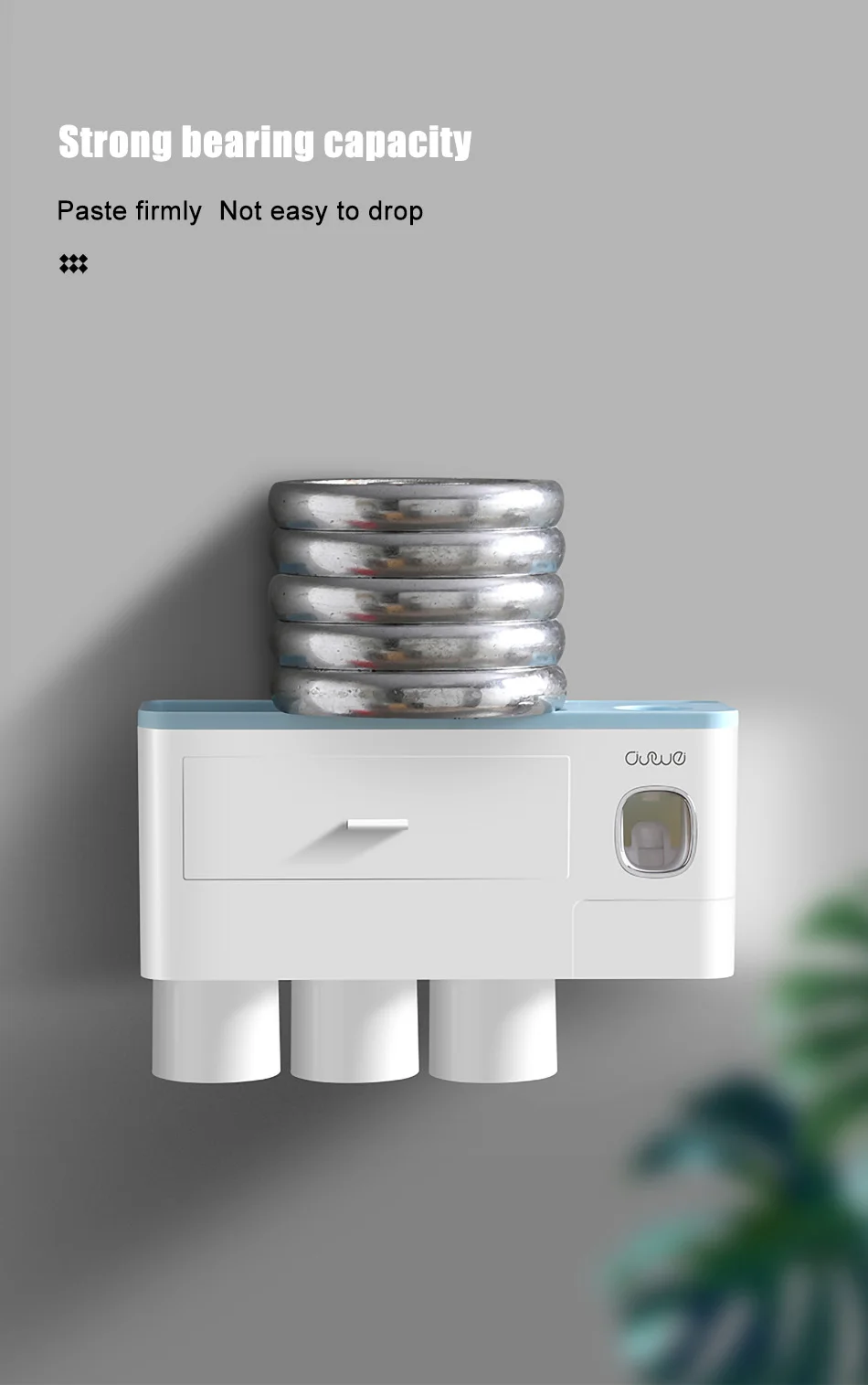Automatic Toothpaste Dispenser Toothbrush Holder With Cups No Nail Wall Stand Shelf Bathroom Accessories Sets