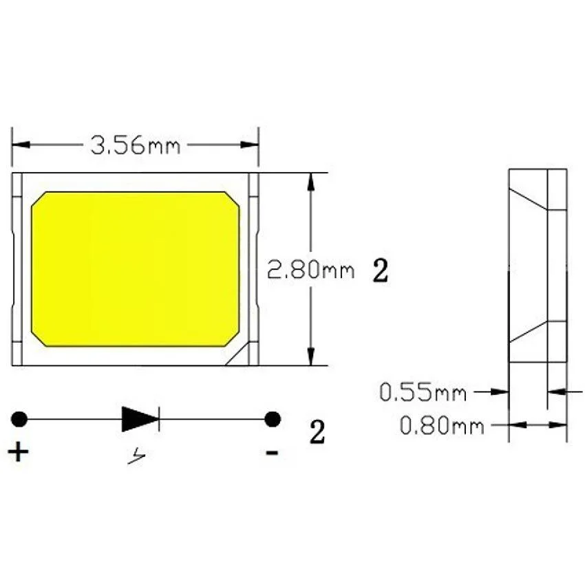 Таблица smd светодиодов. СМД светодиоды 2835. SMD светодиоды типоразмеры 2835. СМД диодов 2835. Маркировка светодиодов SMD 2835.