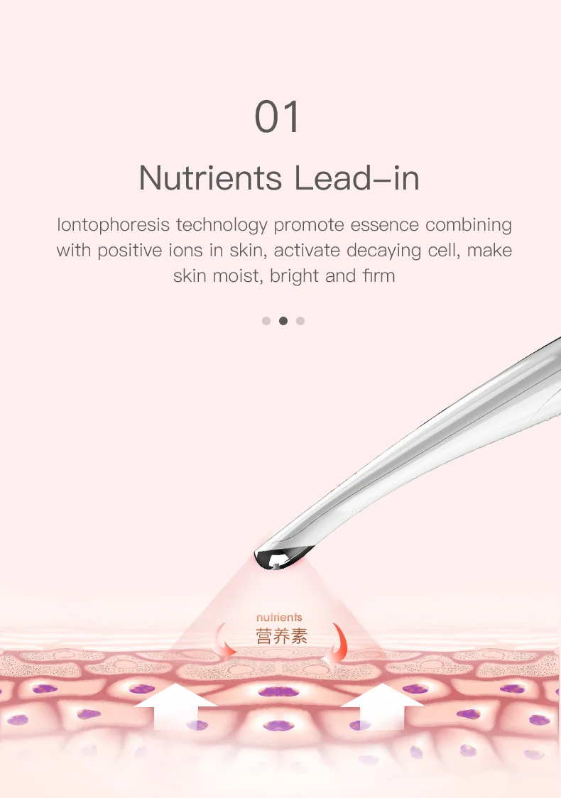 US Plug Handheld Anti-Wrinkle Magic Eye Massager Pen Negative Ion and Vibration for Face Lifting & Dark Circles Removal