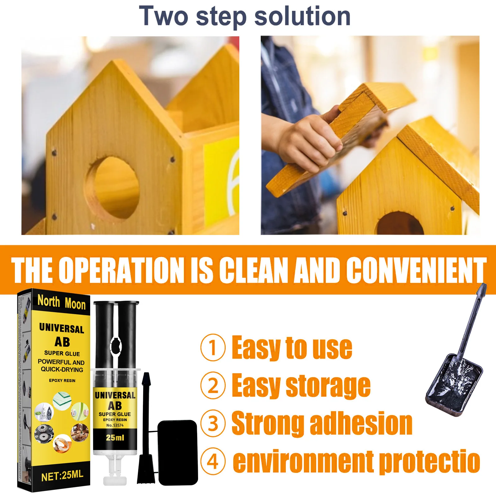 Universal Epoxy Resin Glue Clear Liquid Coating Wood Art Work Gloss