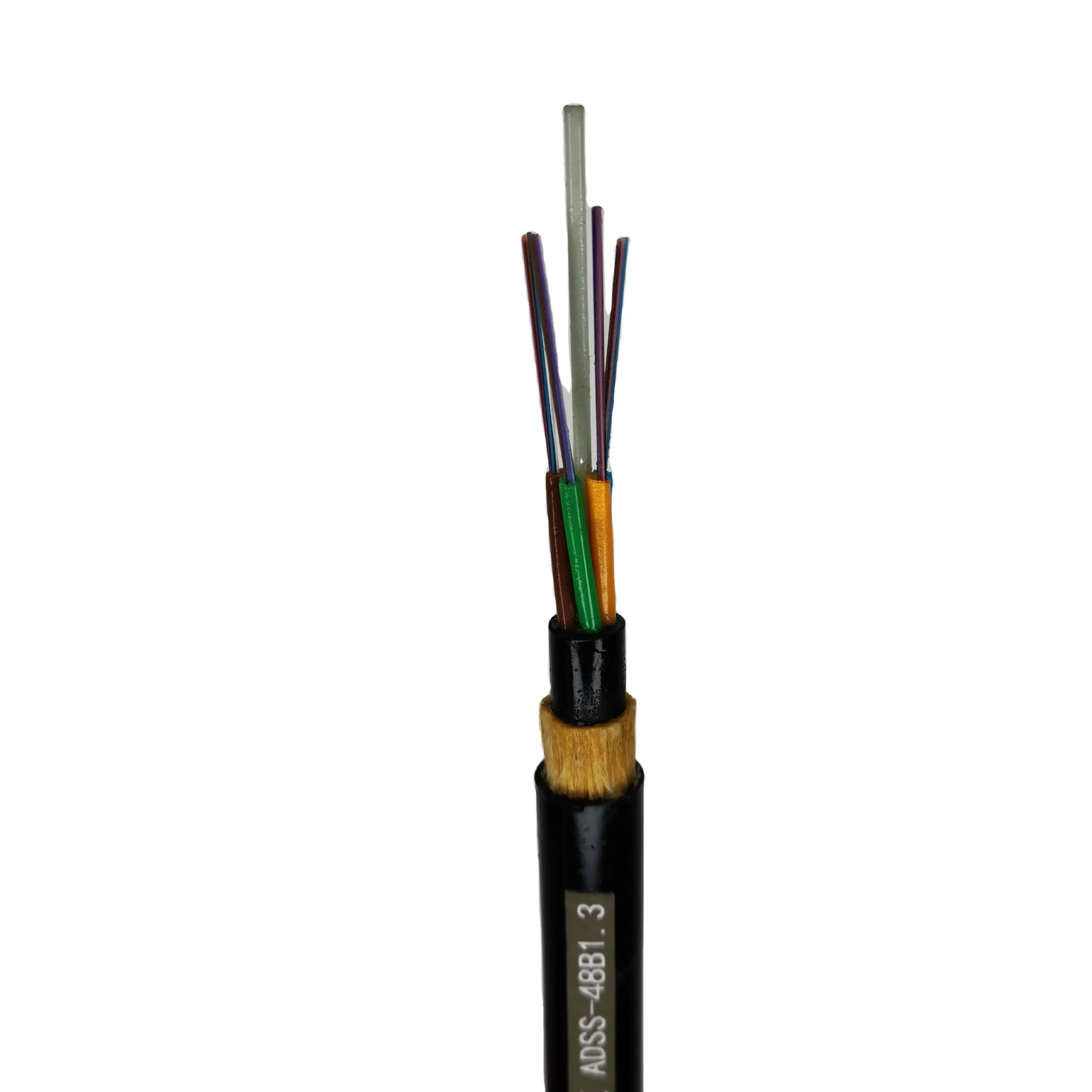 Pinakamabentang ADSS Outdoor Optical Cable 2-12 Core Single Mode Fiber Aerial Light Communication Cable 1km MOQ