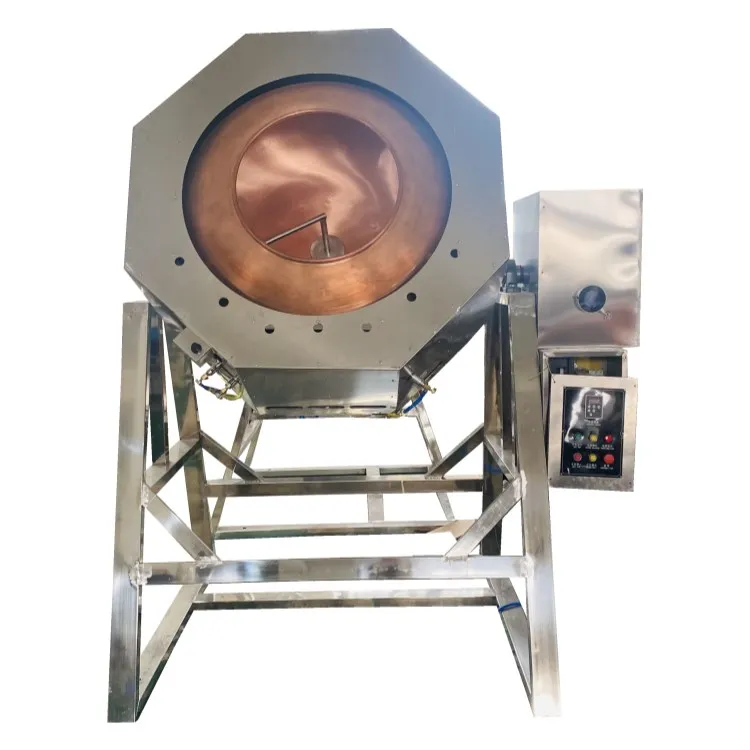 Automatic Discharge  Nuts Caramelizing Caramel Peanut Almond Caramelized Nuts Coating Making Machine