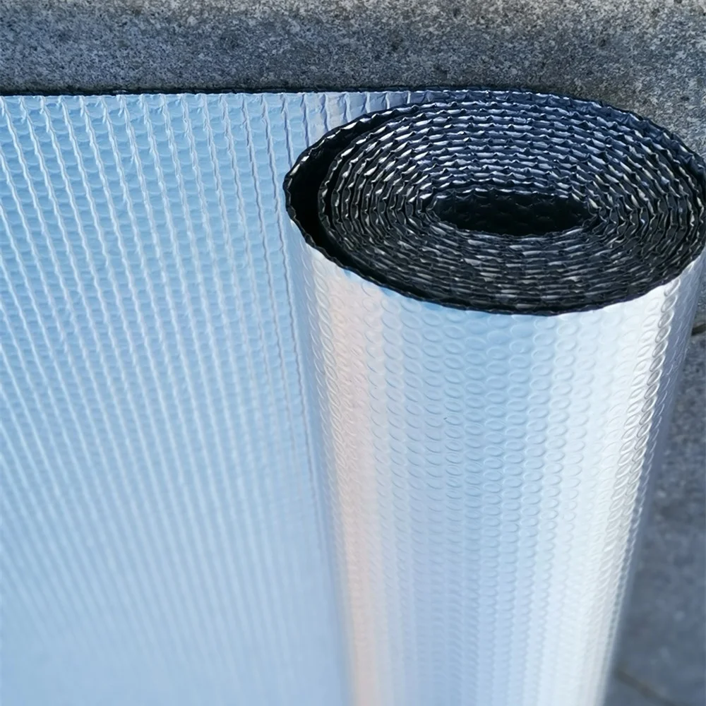 Double Bubble Foil Insulation Metal Building Vapor Barrier Reflective Roll  Blocks 94% Radiant Heat And Reduces Condensation - Buy Aluminum Foil  Building Construction Material,Air Bubble Reflective Insulation 4x125ft,Air Bubble  Reflective Insulation Product