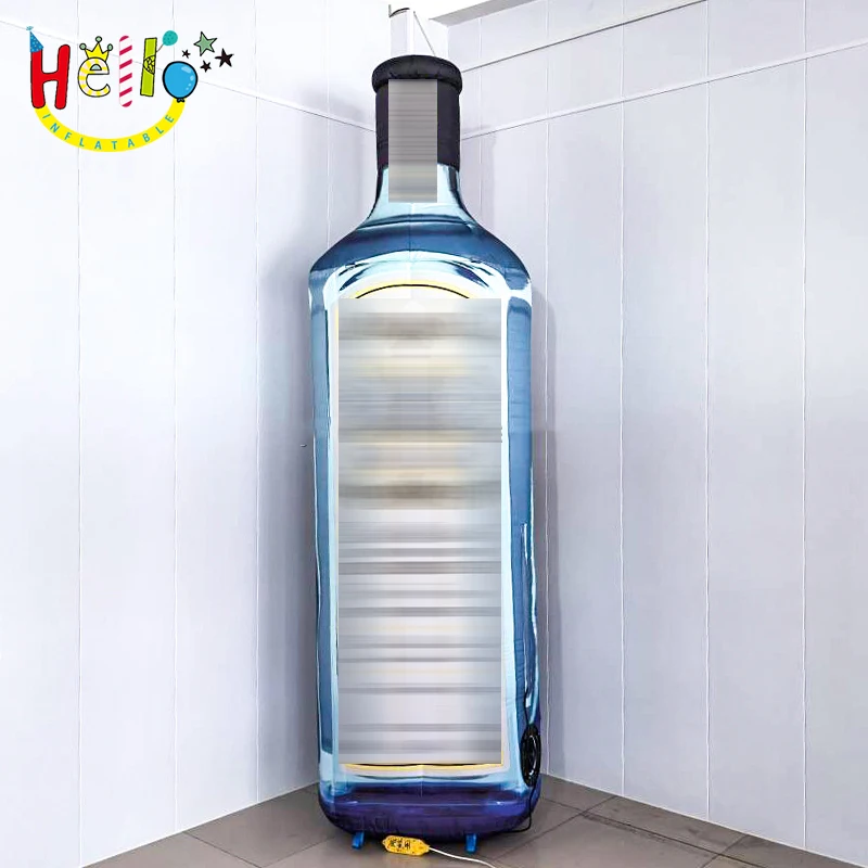 Outdoor Event Advertising Model square Inflatable Gin Wine Bottle Shaped Inflatable