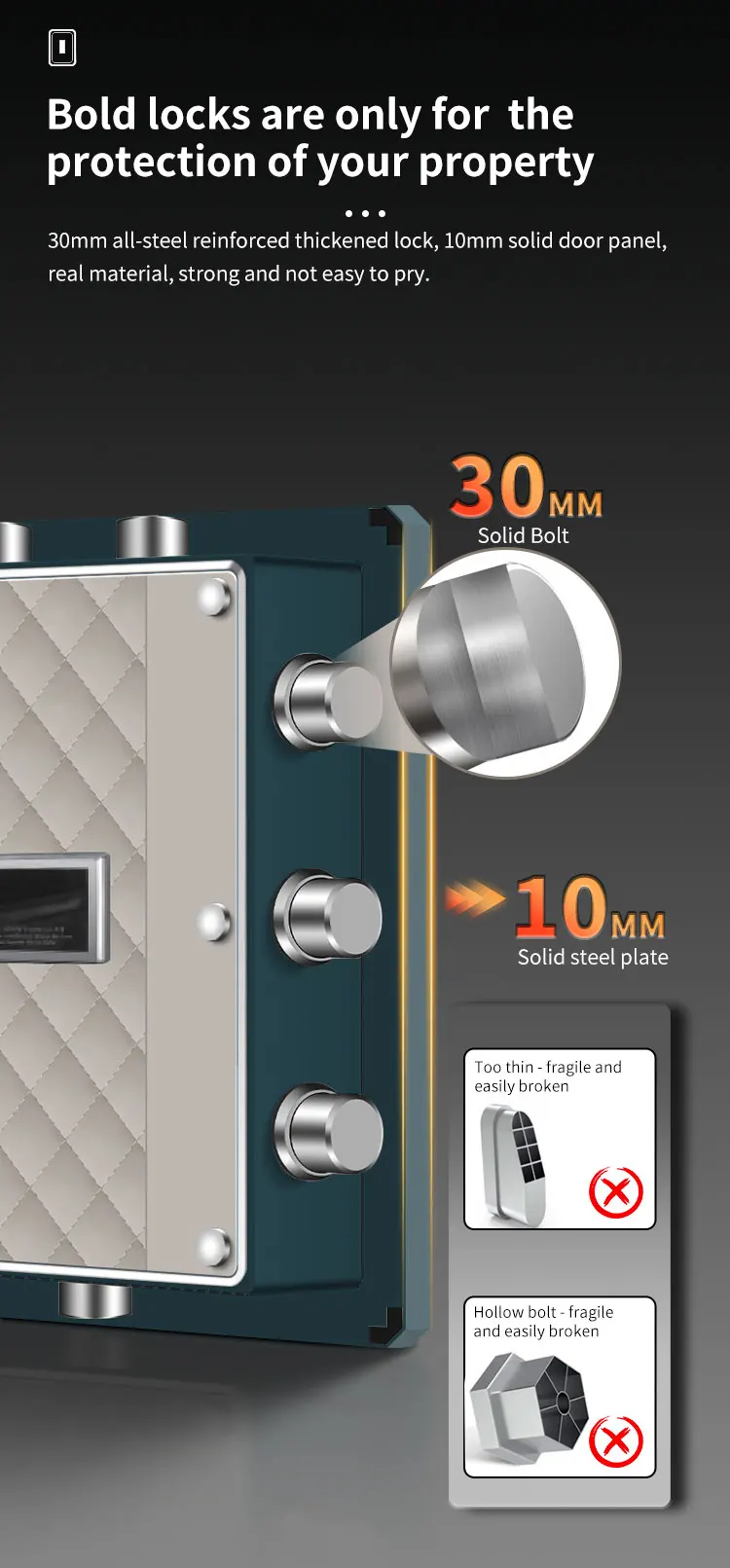 CEQSAFE Home Security Digital TUYA APP Wifi Fingerprint Safe Box Fireproof Steel Household Storage with Key Lock supplier