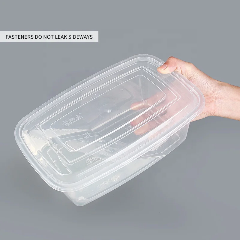 1500ml Rectangular Takeaway Plastic Containers Chicken Lobster Food Boxes Takeaway Packaging  with Lid