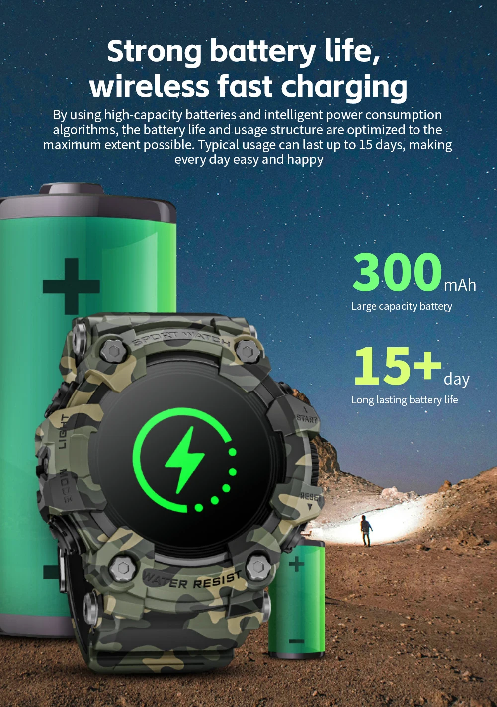 Compass Flash Light 1.32 Inch smartwatch