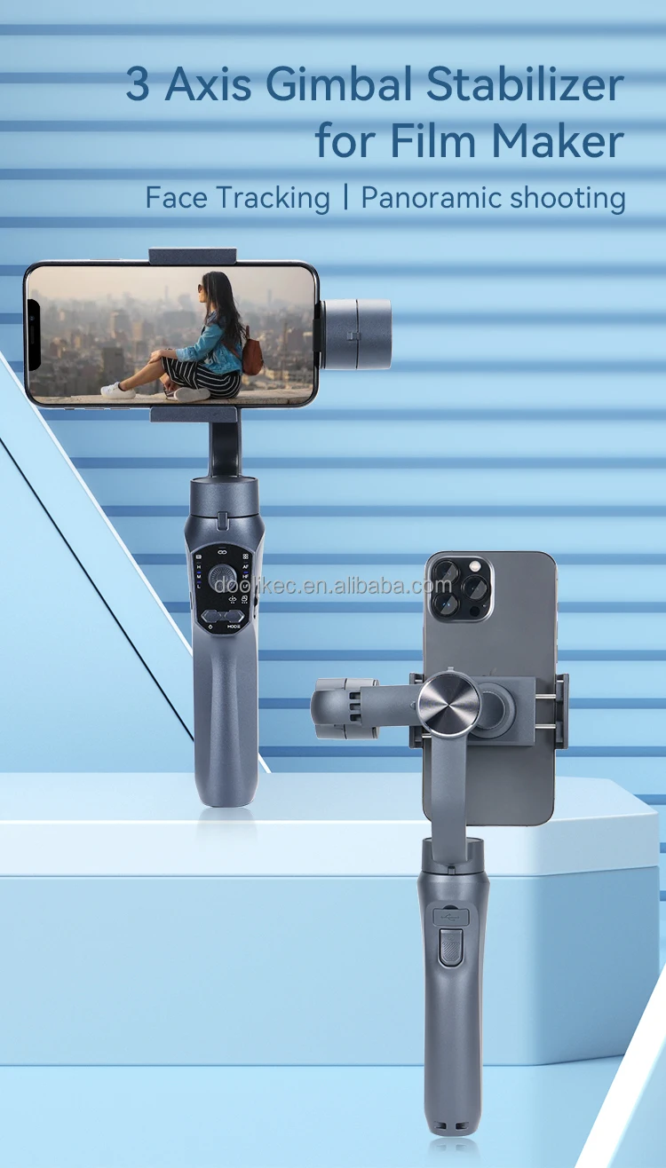 Smart Shooting 3 Axis Gimbal Stabilizer Phone Holder Selfie Stick for Different Mobile Phones Face Auto-tracking