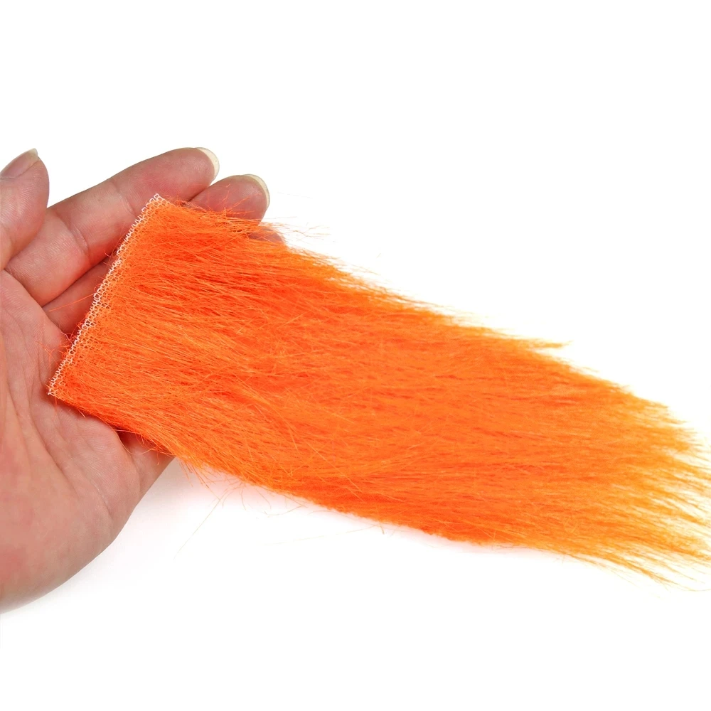 8-Piece UV Craft Fur Bundle For Fly Tying - Long Hair Synthetic, 8 Colors, 8cm X 8cm