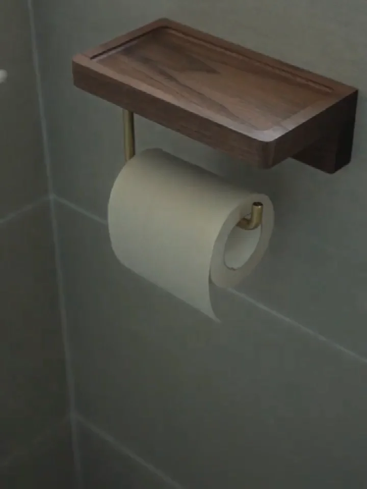 2022 Toilet Roll Holder Wood Toilet Paper Roll Holder Toilet Roll