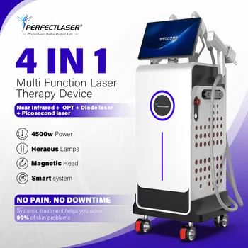 4 Handles Pico Laser IPL Near Infrared Diode Laser Beauty Equipment Multifunctional Skin Whitening Hair Removal Machine Price