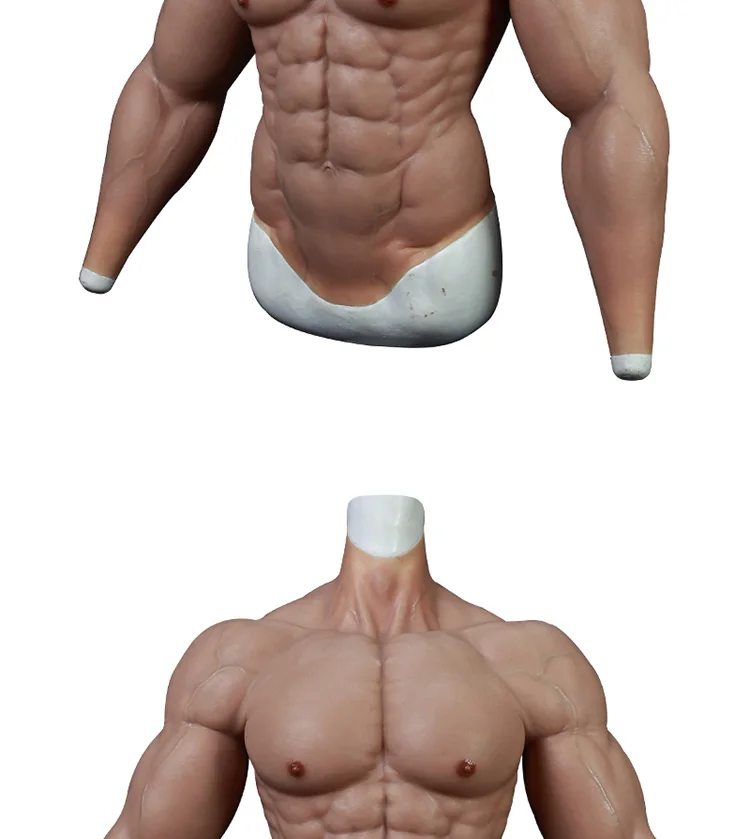  Ypnrd Fake Muscle Suit Shirt Men Invisible Simulation