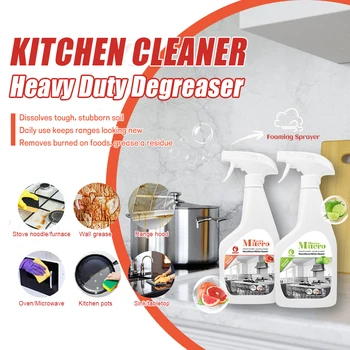 Homemade All Purpose Essential Heavy Duty Kitchen Oil Cleaner Foam Cleaner Kitchen Degreaser Cleaner Liquid Foam Spray