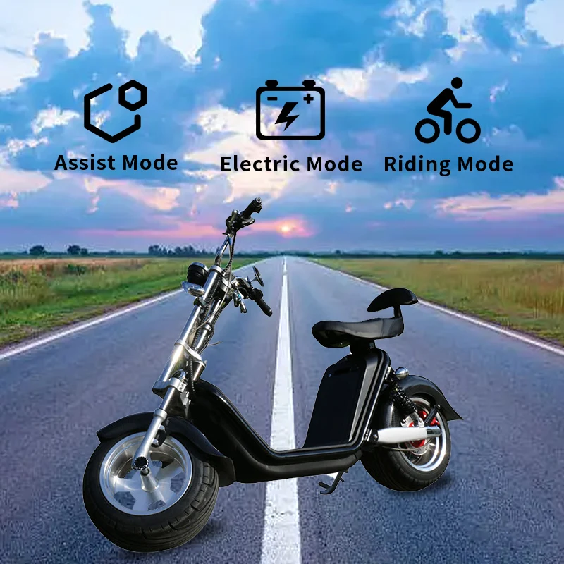 Dogebos Powerful 2000W60V40Ah Removable Lithium Battery Two Wheel Electric Scooter for Adult