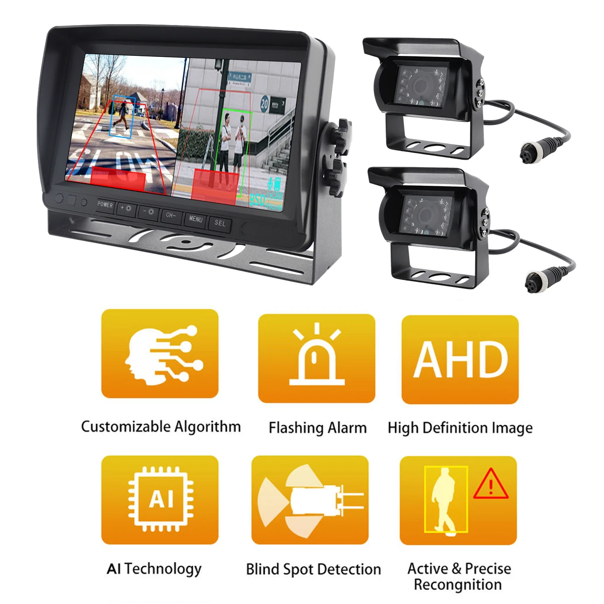 YWX OEM AI BSD Blind Spot Detection System Vehicle and Pedestrian ...
