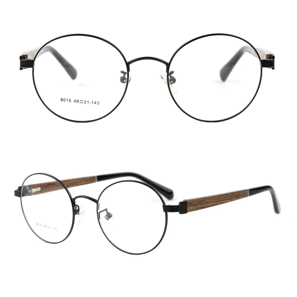 Último Modelo De 8015 Marco De Anteojos De Metal De Madera Pequeño Y  Redondo - Buy Marco Redondo Pequeño Para Gafas,Marco Para Gafas De Madera, Marco De Gafas De Metal Product on Alibaba.com