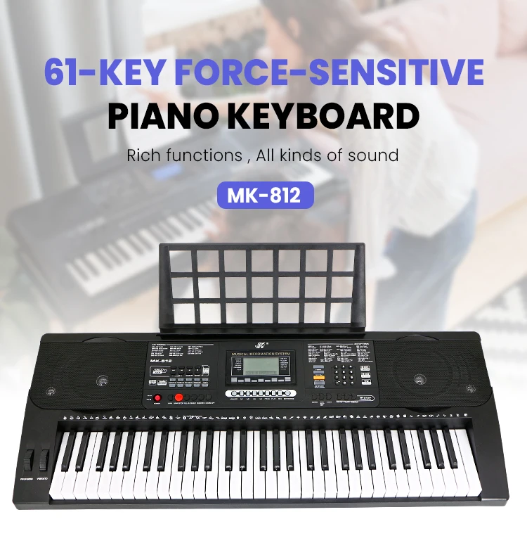 Mk812 Touch Function Portable 61 Keyboard Musical Instrument Midi