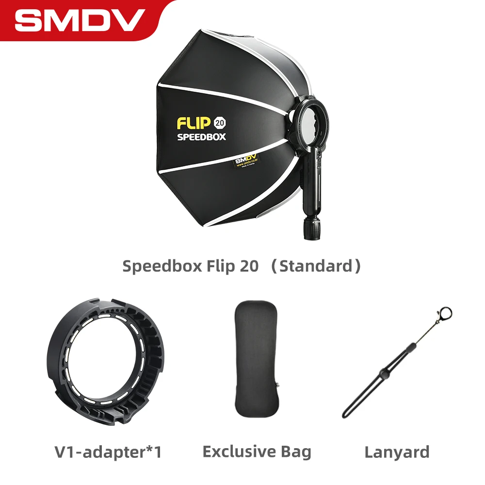 SMDV Flip 24 60cm Quickly Release Parabolic Out Door Softbox for 