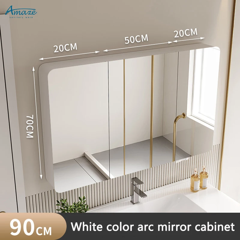 Wholesale aluminum wall mounted bathroom design smart mirror cabinet touch screen led cabinet mirror manufacture