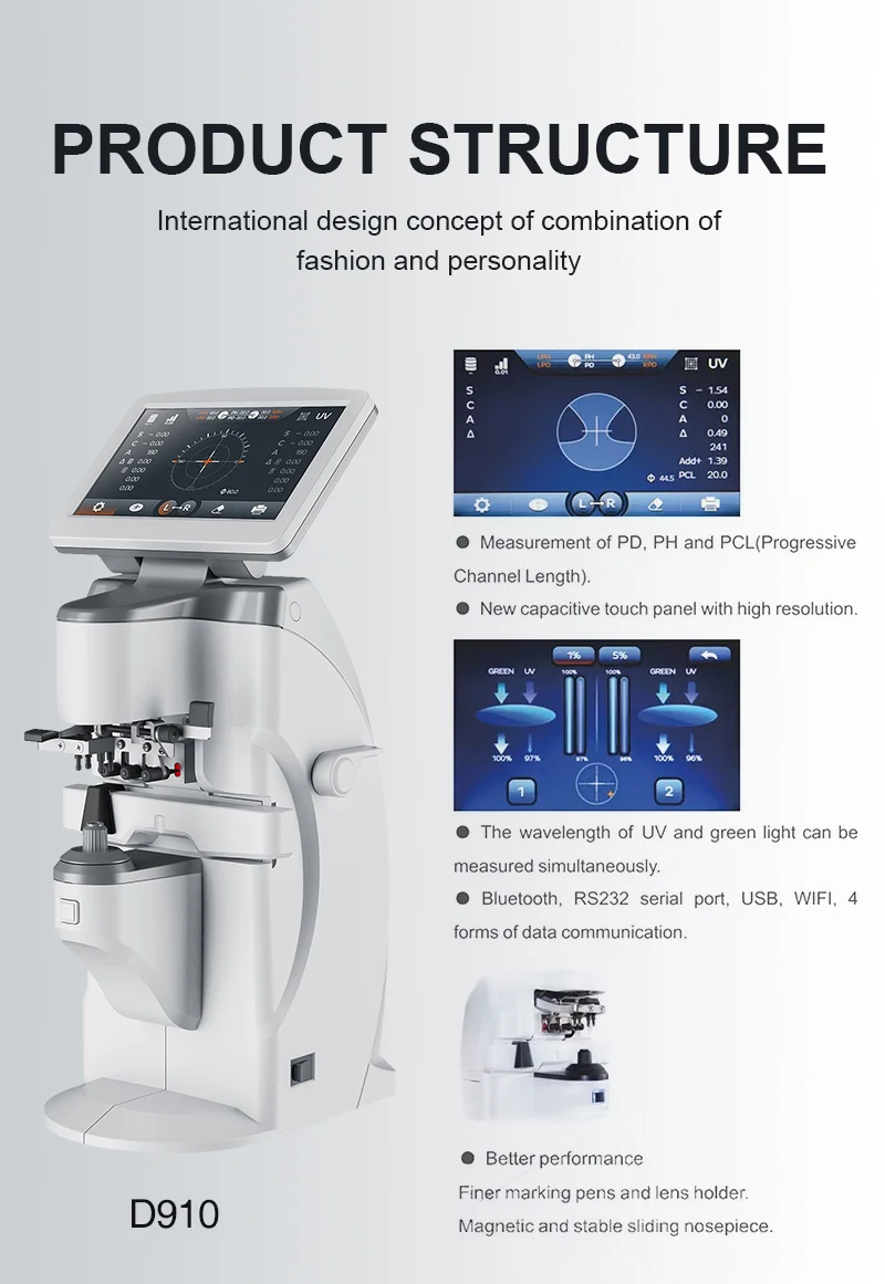 Optical instrument digital lensometer focimeter D-910