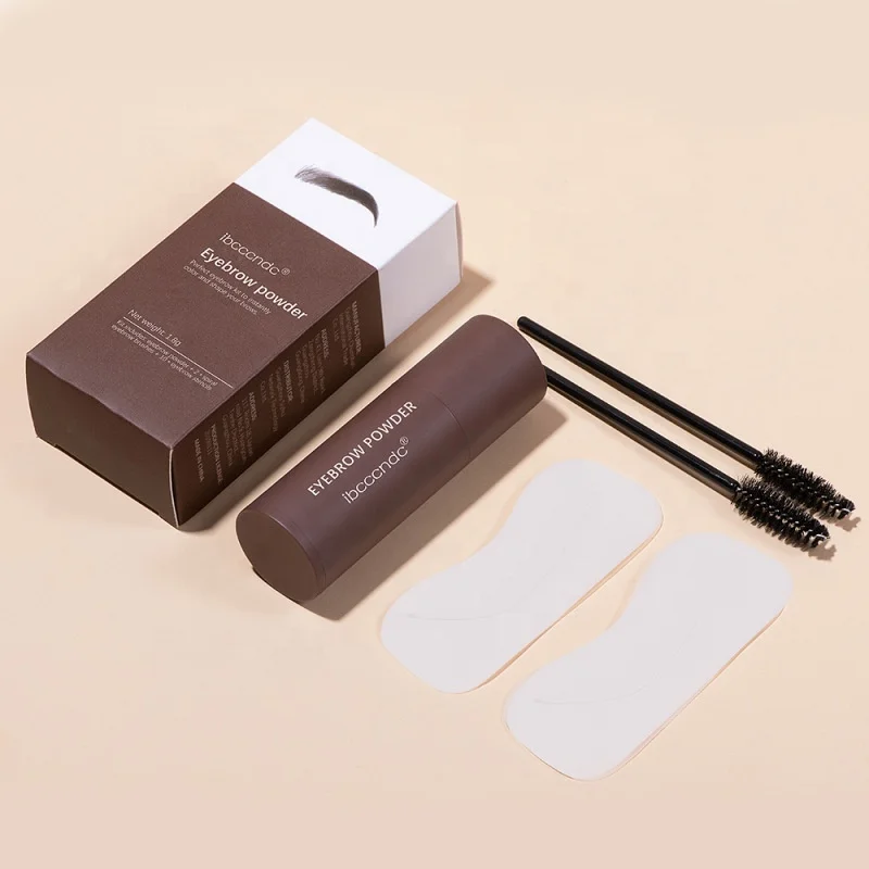 Wholesale eyebrow and stencil set waterproof perfect light dark brown colors Private label one step shaping eye brow stamp kit