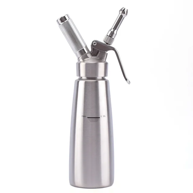 Professional 18/8 Stainless Steel 0.5L Whip  Cream Whipper Dispenser for Commercial Use