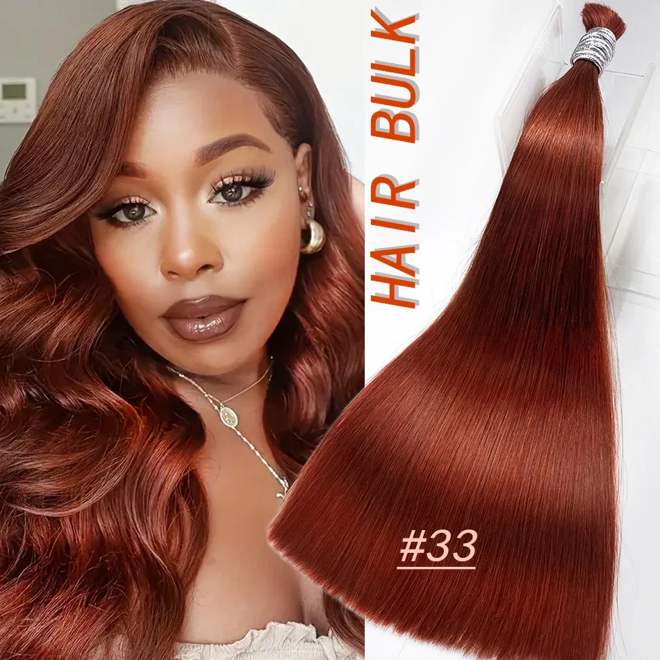 100% Real Virgin Straight Human Hair Bulk Extension 1b 613 Honey Blonde Weaving για πλέξη μη επεξεργασμένων βραζιλιάνικων μαλλιών_voghion.com