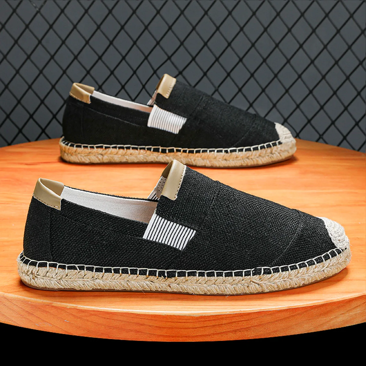 Breathable Slip-On Canvas Sneakers for Men Walking Shoes