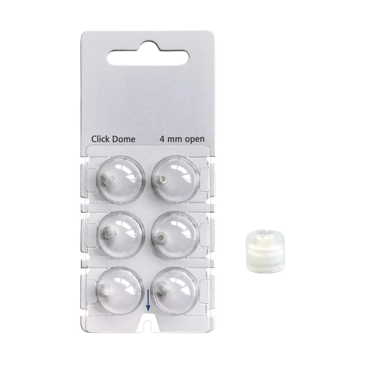 6 Pieces of Pack Signia Connexx Click Silicone Ear Domes Open for Signia Rexton CIC ITC and RIC Model Hearing Aids